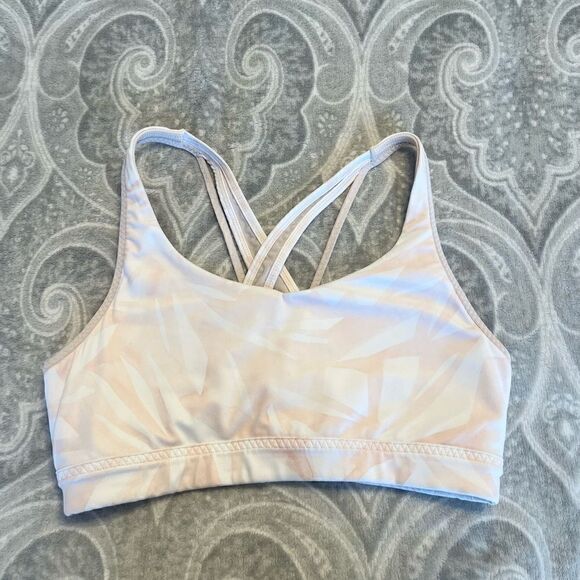 Athleta pink/white soft sports bra - Picture 1 of 3
